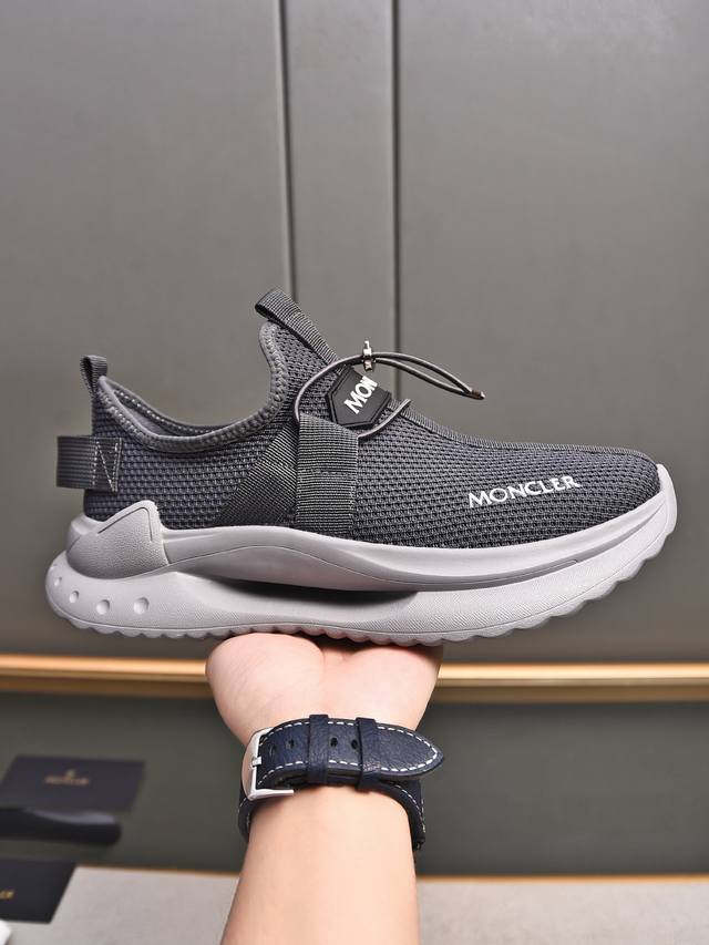 Moncler Men's Outdoor Lace-Up Sneakers Are Comfortable And Non-Slip, Designed Fo