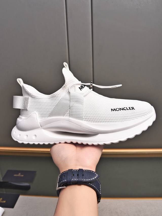 moncler Men's Outdoor Lace-Up Sneakers Are Comfortable And Non-Slip, Designed