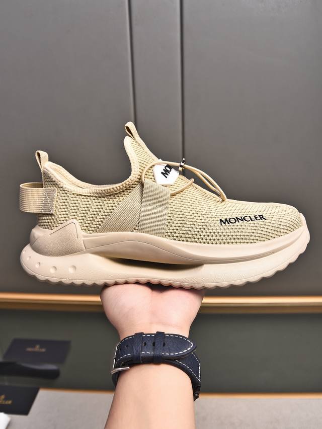 moncler Men's Outdoor Lace-Up Sneakers Are Comfortable And Non-Slip, Designed