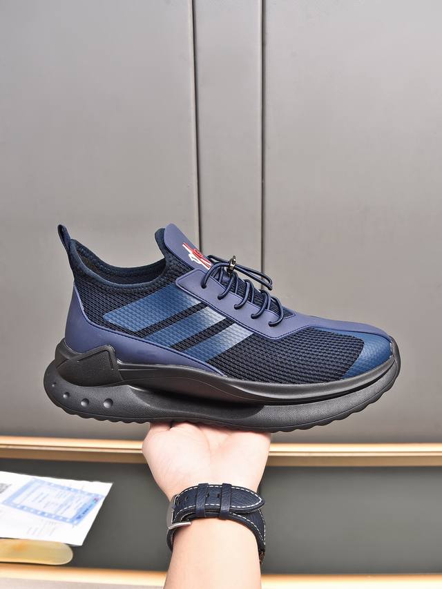 moncler Men's Outdoor Lace-Up Sneakers Are Comfortable And Non-Slip. Designed