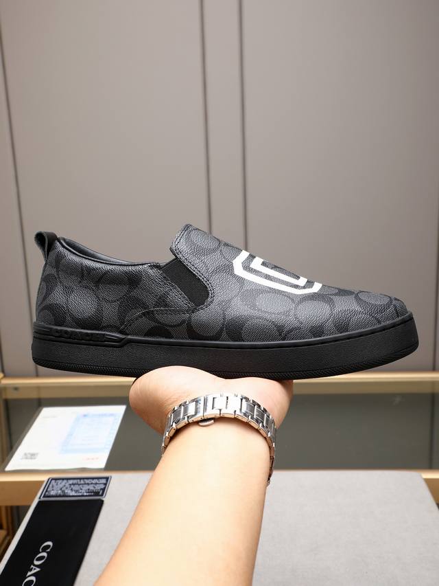 New Coach Exclusive New Men's Low-Top Casual Slip-On Casual Fashion All-Match St
