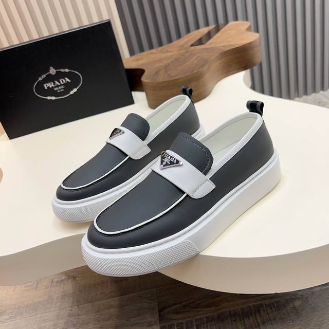 Thick Sole Trendy Brand Prada Main Push Avant-Garde Versatile Fashion Men's Shoe