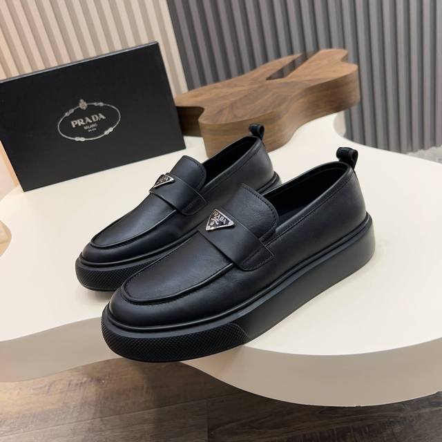 Thick Sole Trendy Brand Prada Main Push Avant-Garde Versatile Fashion Men's Shoe