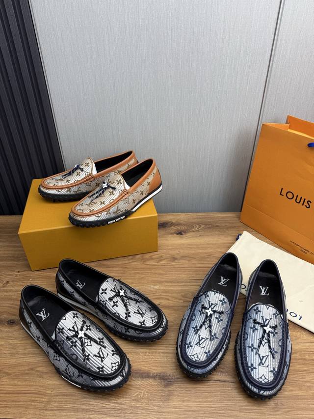 Factory P Price Lv. Men's Business Casual Leather Shoes Top Quality. 1:1 Deliver