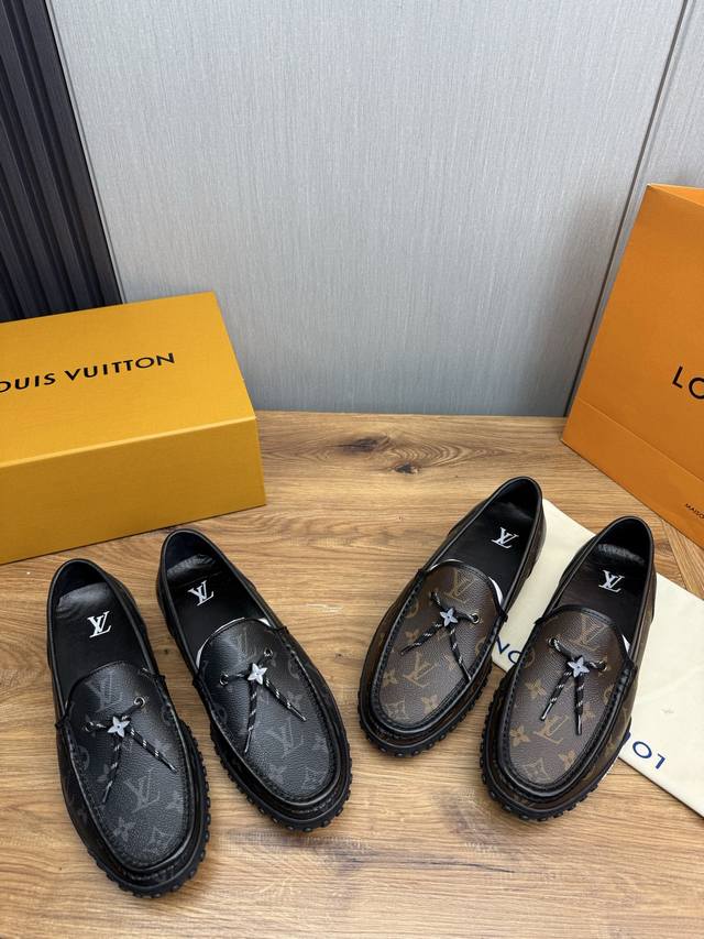 Factory P Price Lv. Men's Business Casual Leather Shoes Top Quality. 1:1 Deliver
