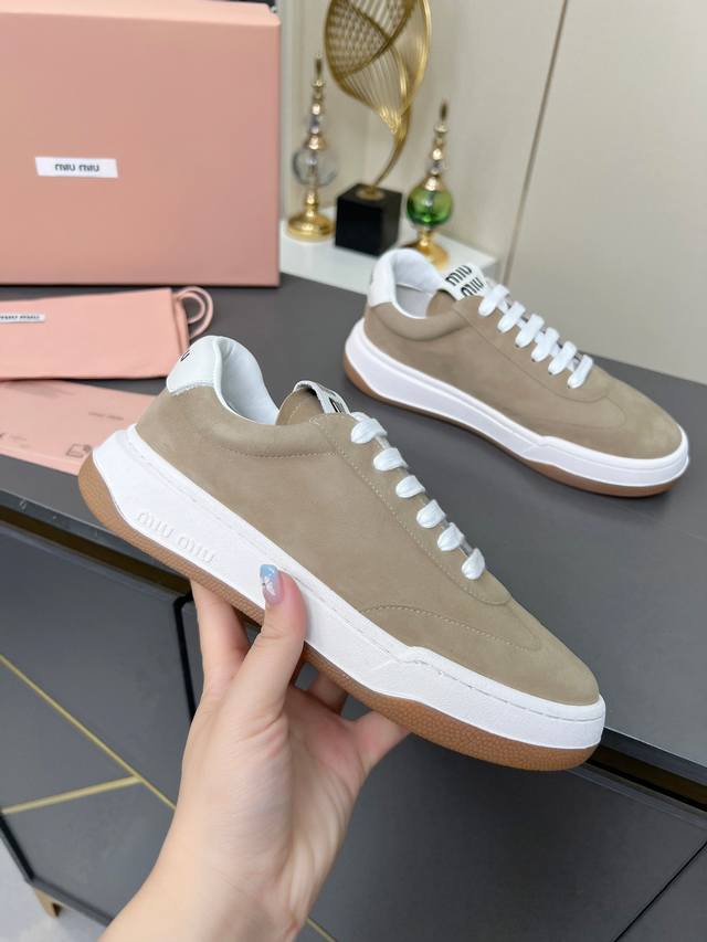 Actual Price Miumiu Miu Miu 2025 Early Spring Latest Catwalk Casual Sports Shoes