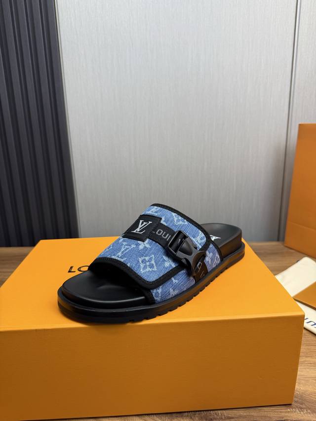 Factory P Price Lv. Hot Selling Men's Slippers Official Website One To One Produ