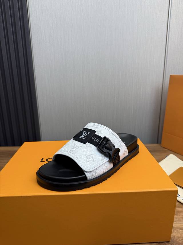 Factory P Price Lv. Hot Selling Men's Slippers Official Website One To One Produ