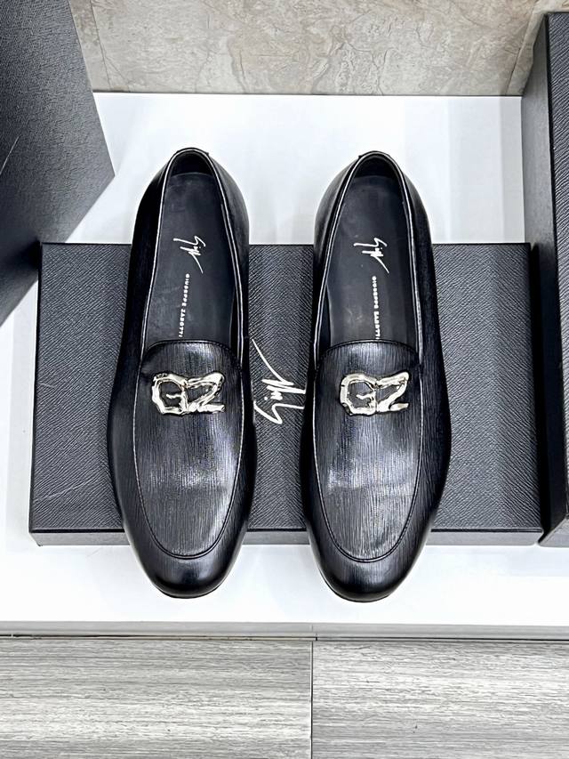 gz Classic Business Leather Shoes Men's Slip-On Leather Shoes Imported Origin