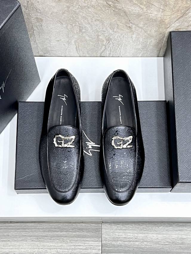 gz Classic Business Leather Shoes Men's Slip-On Leather Shoes Imported Origin