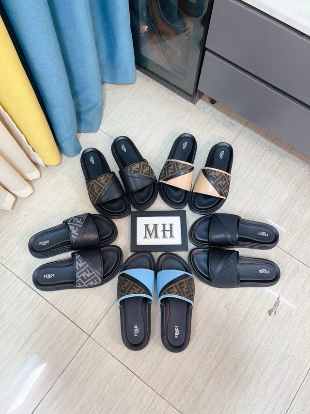 Factory Price P High-End Version Fendi Men's Slippers High-End Atmosphere And Hi