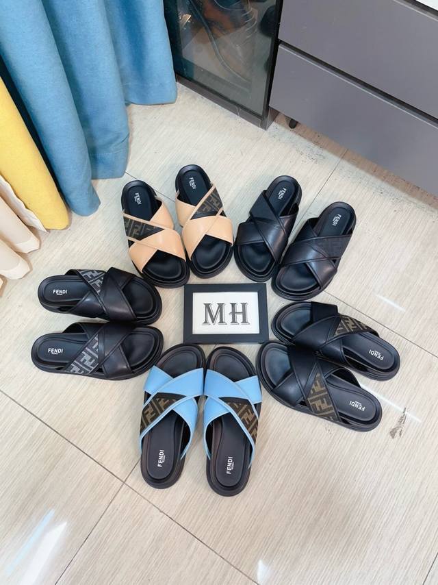 Factory Price P High-End Version Fendi Men's Slippers High-End Atmosphere And Hi