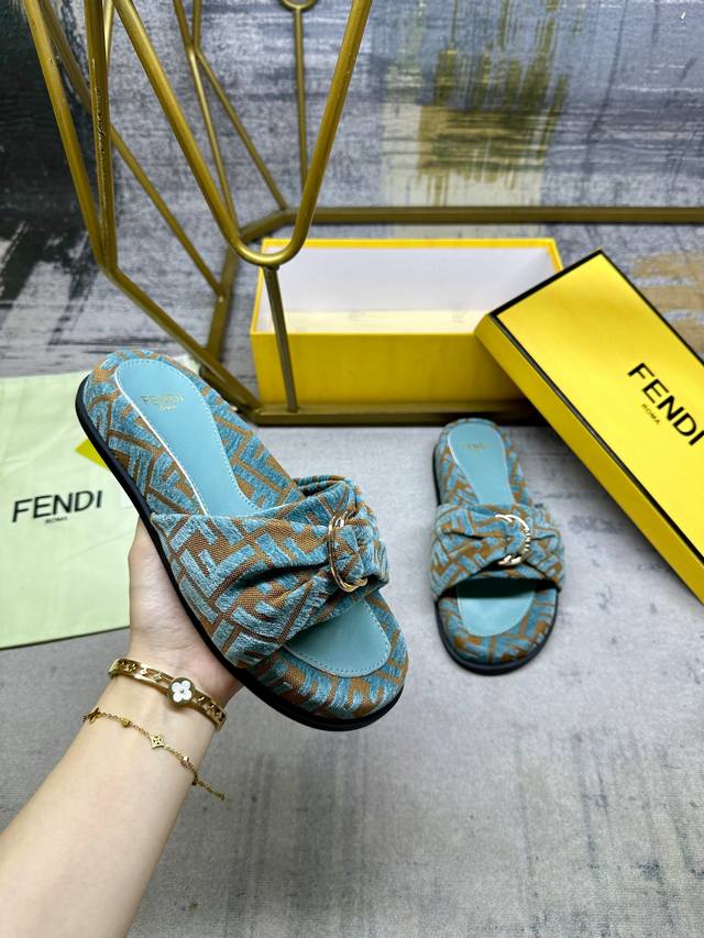 Factory P Price Women's Shoes Sports Original Fendi Latest Hit Flat Slippers Wit