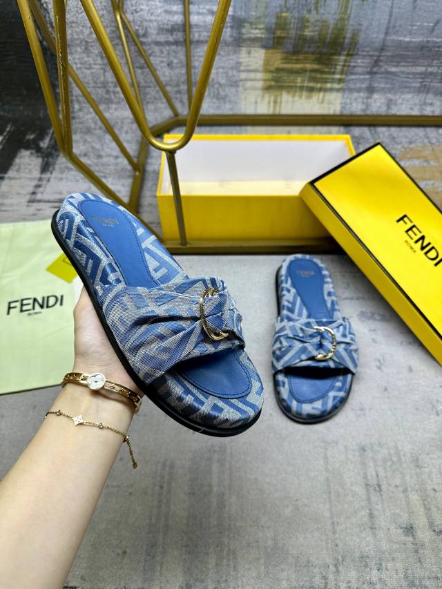 Factory P Price Women's Shoes Sports Original Fendi Latest Hit Flat Slippers Wit