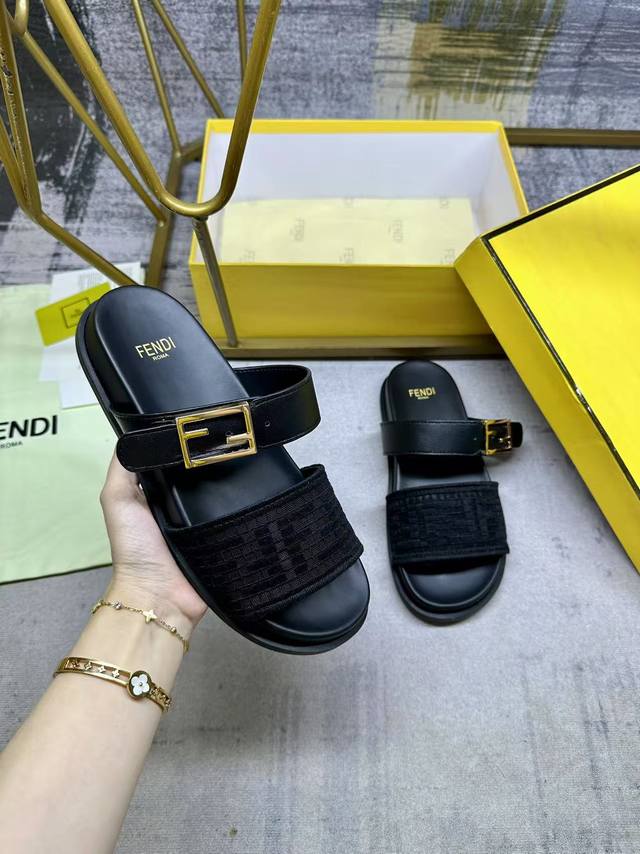 Factory P Price Women's Shoes Sports Original Fendi Latest Hit Double Strap Flat