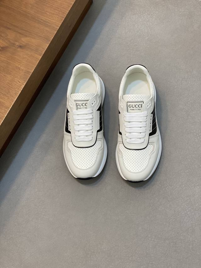 gucci - High-End Quality Original - Upper Made Of Nappa Calfskin And Litchi C