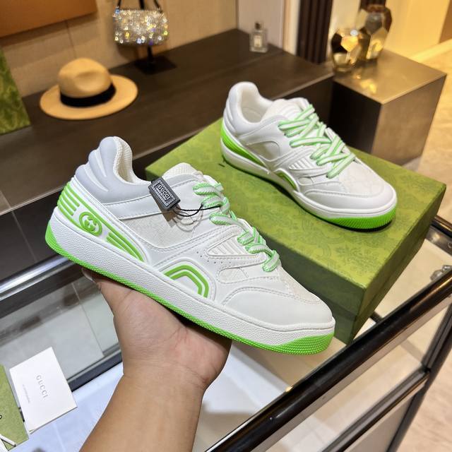 Factory P Direct Price Gucci Low-Top Sneakers Top Version New Color Matching Ear