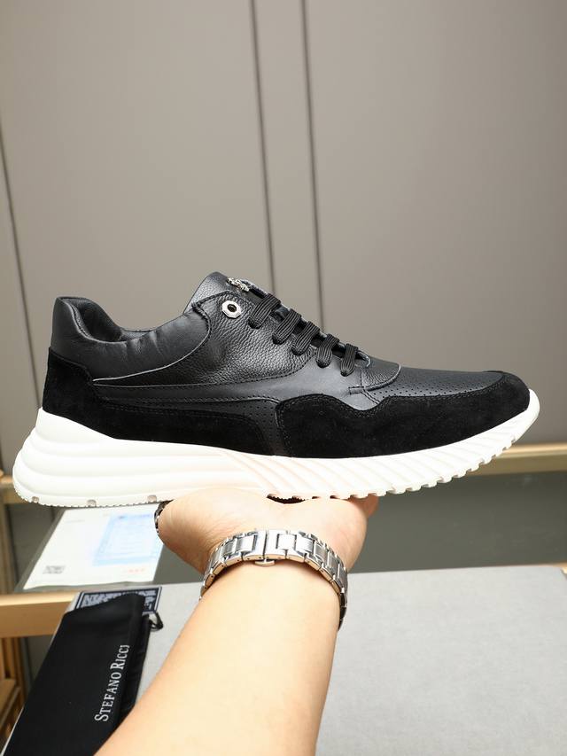 sr New Arrival Stefano Ricc* Italian Top Men's Luxury Brand This Calfskin Sne