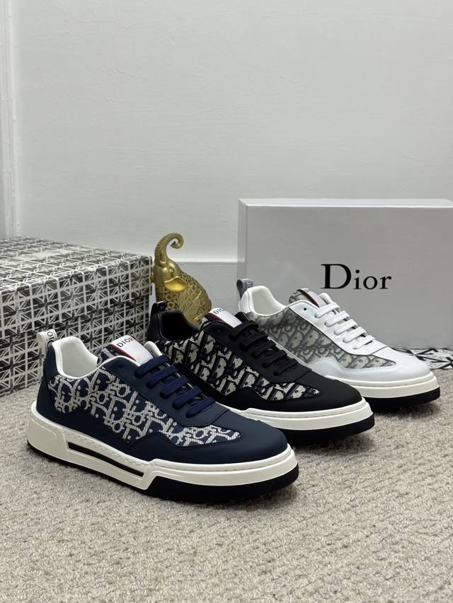dio* Top Original B Dior Low-Top Casual Shoes Are Made Of Top-Grain Cowhide A