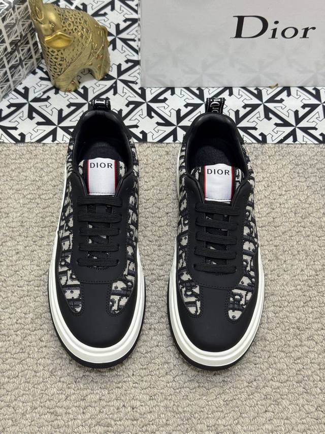 dio* Top Original B Dior Low-Top Casual Shoes Are Made Of Top-Grain Cowhide A