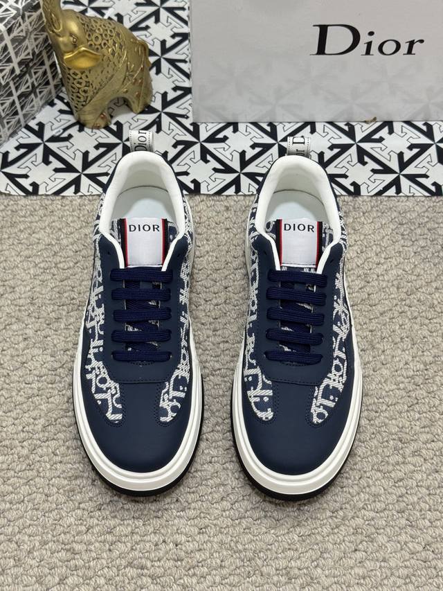 dio* Top Original B Dior Low-Top Casual Shoes Are Made Of Top-Grain Cowhide A