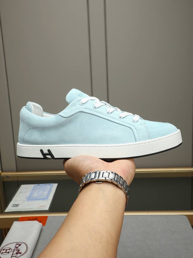 hermes - High-End Quality Original Casual Sneakers - Nappa Calfskin Upper Wit