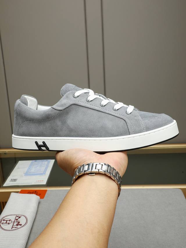 hermes - High-End Quality Original Casual Sneakers - Nappa Calfskin Upper Wit