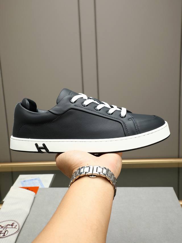 hermes - High-End Quality Original Casual Sneakers - Nappa Calfskin Upper Wit