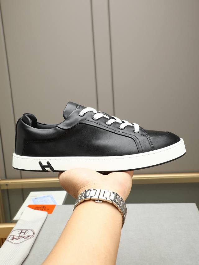 hermes - High-End Quality Original Casual Sneakers - Nappa Calfskin Upper Wit