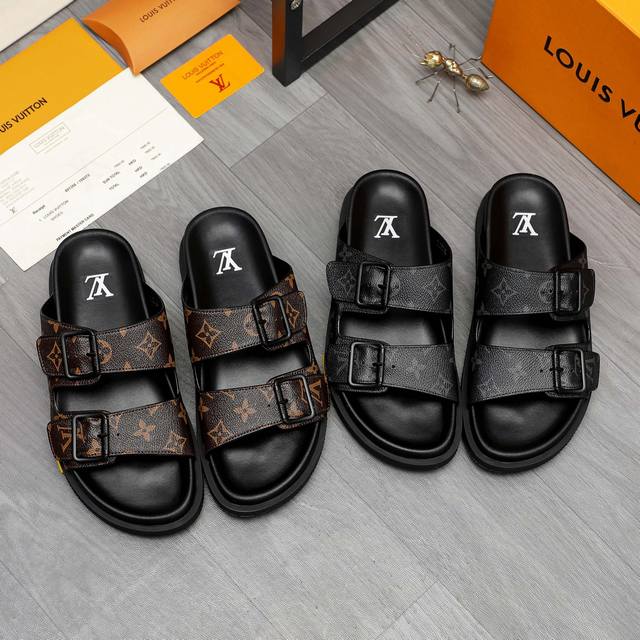 Product Trademark Lv [Louis Vuitton] Slippers True Size. Size: 38-44 45 Custom M