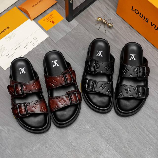 Product Trademark Lv [Louis Vuitton] Slippers True Size. Size: 38-44 45 Custom M