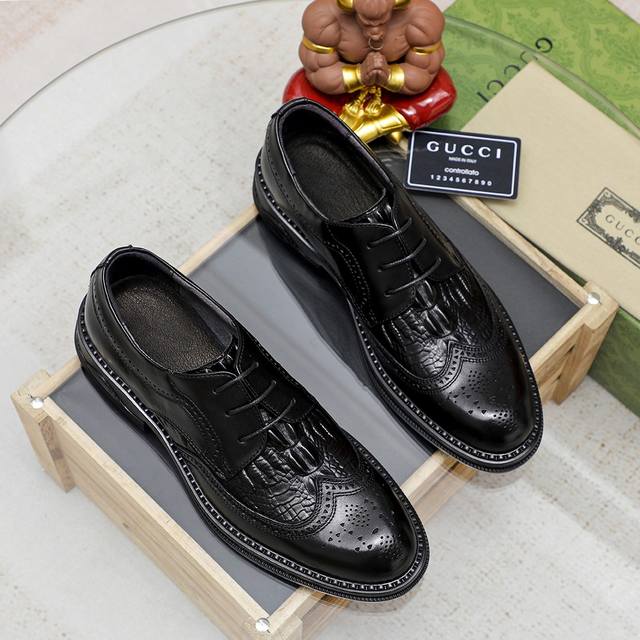 Factory P Price Gucci Gucci Official Website Men's Business Formal Leather Shoes