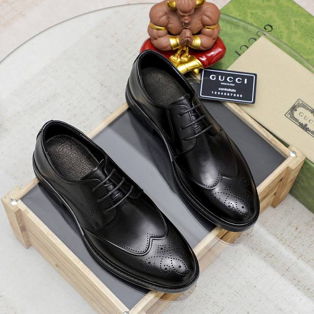 Factory P Price Gucci Gucci Official Website Men's Business Formal Leather Shoes