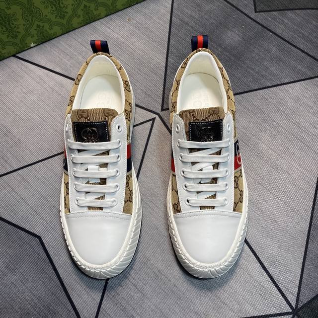 Guccl Upper Is Made Of Italian Imported Cowhide Waterproof Fabric, First Layer S