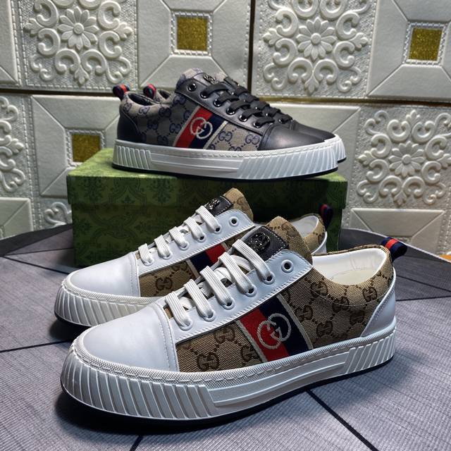 Guccl Uppers Are Made Of Italian Imported Cowhide Waterproof Fabric, First-Layer