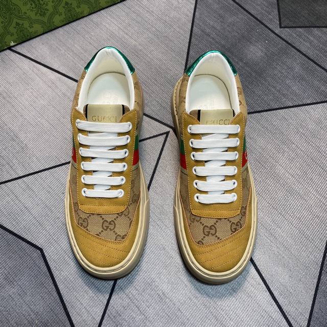 Upgraded Version Of Gucci-Guccl Upper Made Of Italian Imported Cowhide Waterproo