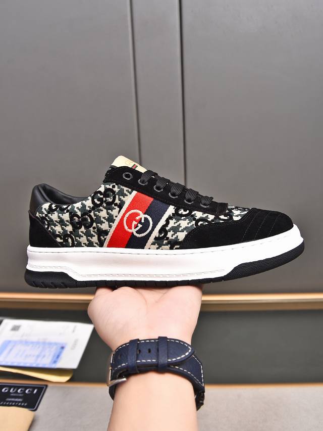 Upgraded Version Of Gucci-Guccl Upper Made Of Italian Imported Cowhide Waterproo