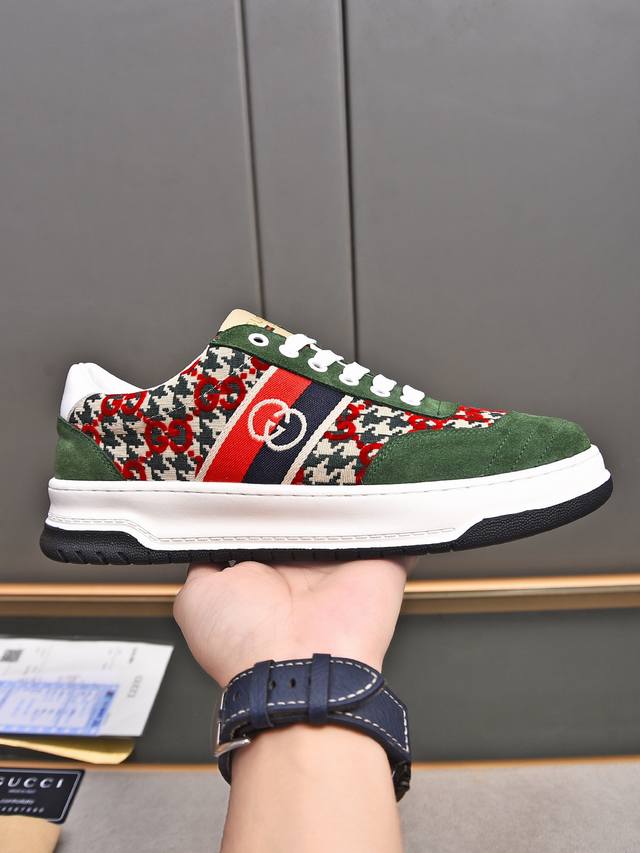 Upgraded Version Of Gucci-Guccl Upper Made Of Italian Imported Cowhide Waterproo