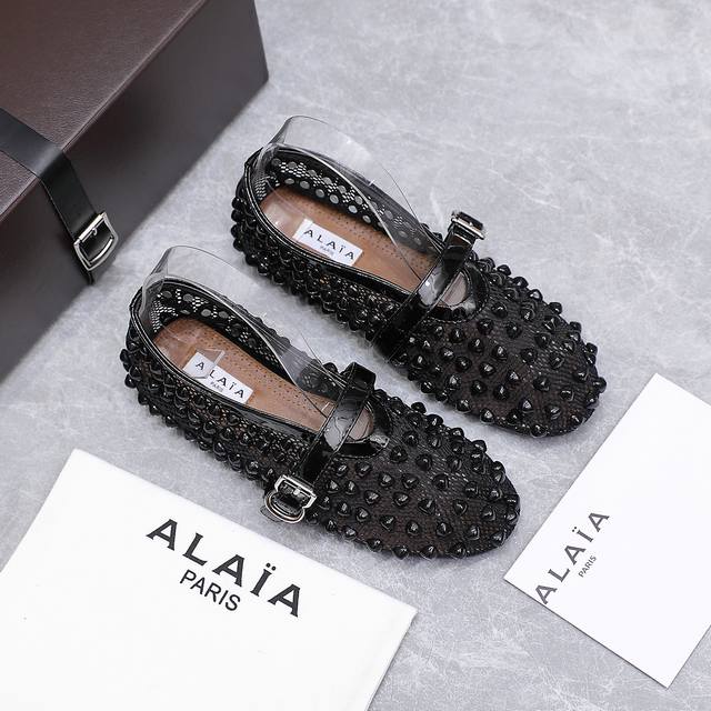 alaia Alaia 25Ss Catwalk Style Flat Mesh Ballet Shoes Are Popular All Over Th