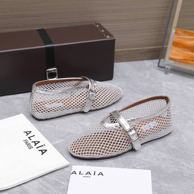 alaia Alaia 25Ss Catwalk Style Flat Mesh Shoes Ballet Shoes Are Popular All O