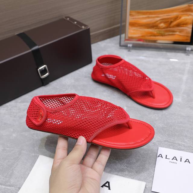 Exclusive Top Version Niche Alaia 2025Vs Summer Sandals Series Retro Flip-Flops