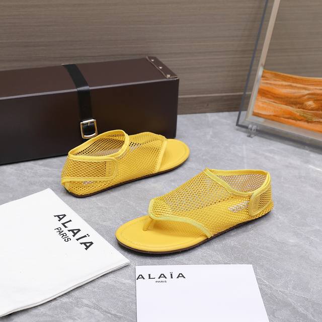 Exclusive Top Version Niche Alaia 2025Vs Summer Sandals Series Retro Flip-Flops