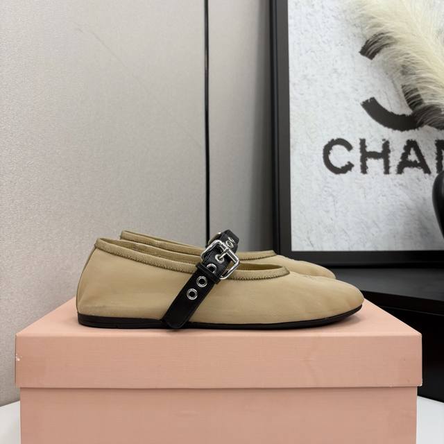 miumiu Miu Miu New Transparent Mesh Ballet Mary Jane Single Shoes Series Is N
