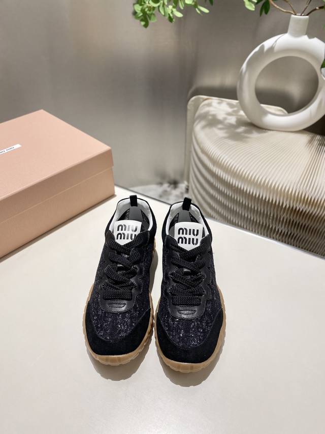 Factory Button 40 Miu Miu 2025 Forrest Gump Casual Shoes Sneakers Spring And Sum