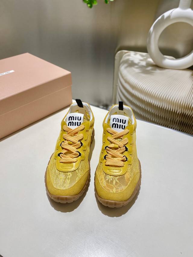 Factory Button 40 Miu Miu 2025 Forrest Gump Casual Shoes Sneakers Spring And Sum