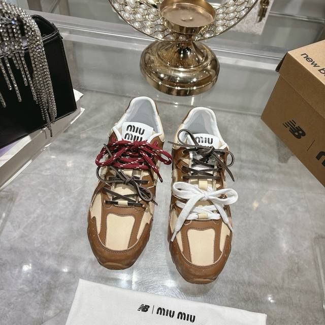 Factory Single Shoe Top Version New Color Upgrade Miu Miu X New Balance New Bala