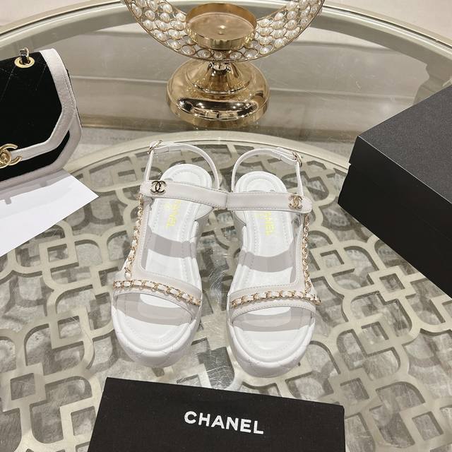 Top Version Chane* 2025Ss Chanel Spring And Summer New Hot Chain Thick-Soled Cas