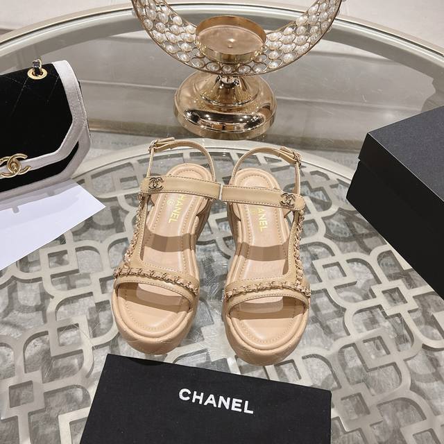 Top Version Chane* 2025Ss Chanel Spring And Summer New Hot Chain Thick-Soled Cas