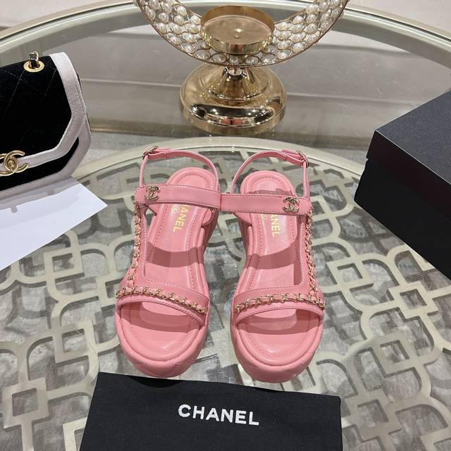 Top Version Chane* 2025Ss Chanel Spring And Summer New Hot Chain Thick-Soled Cas