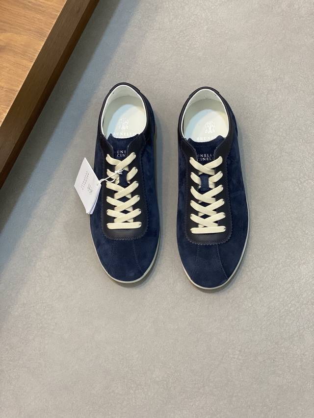 brunello Cucinelli Bc Washed Suede Rubber-Soled Shoes This Sneaker Is Made Of